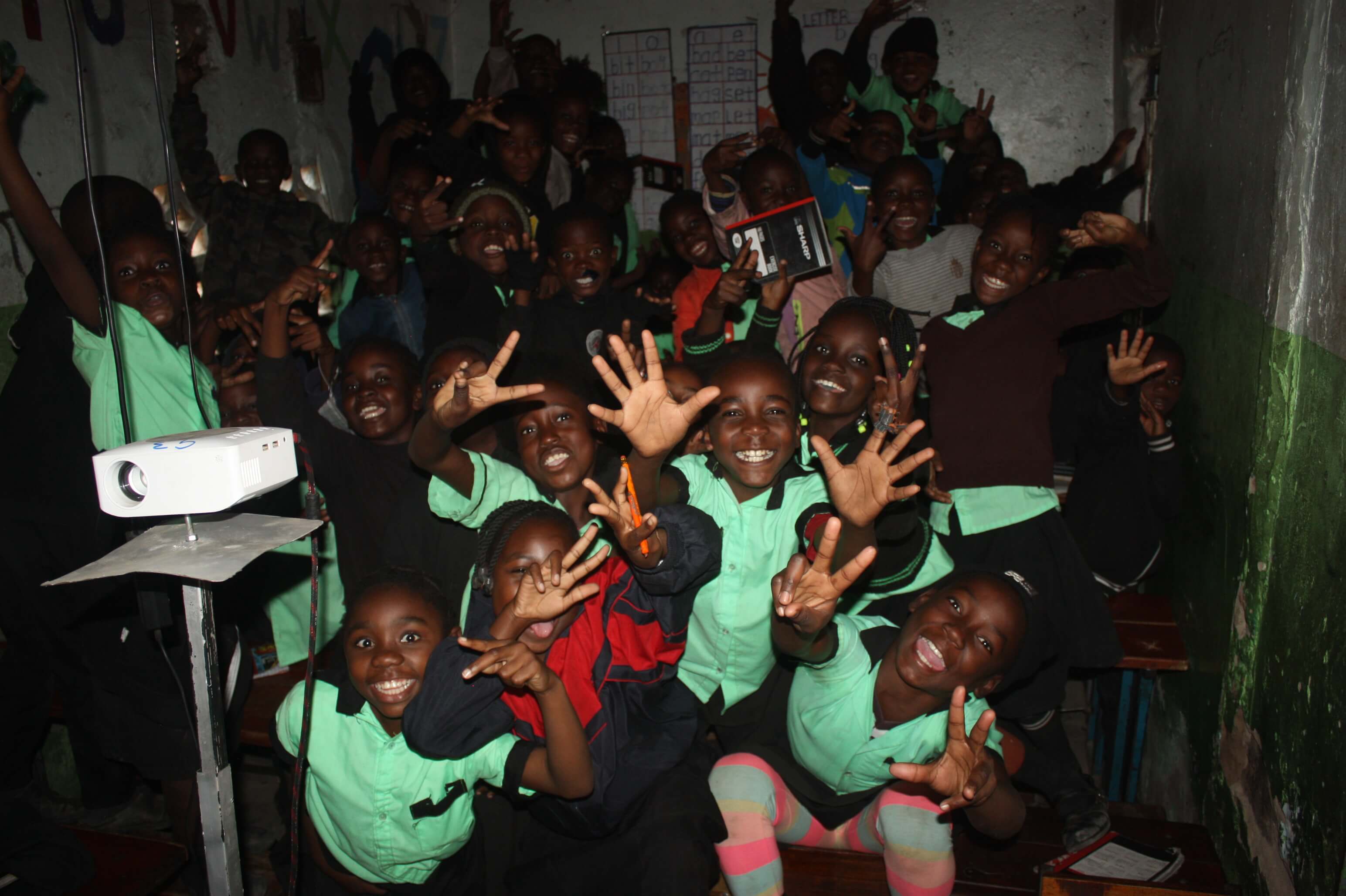 Learners at Determined Primary School during a lesson