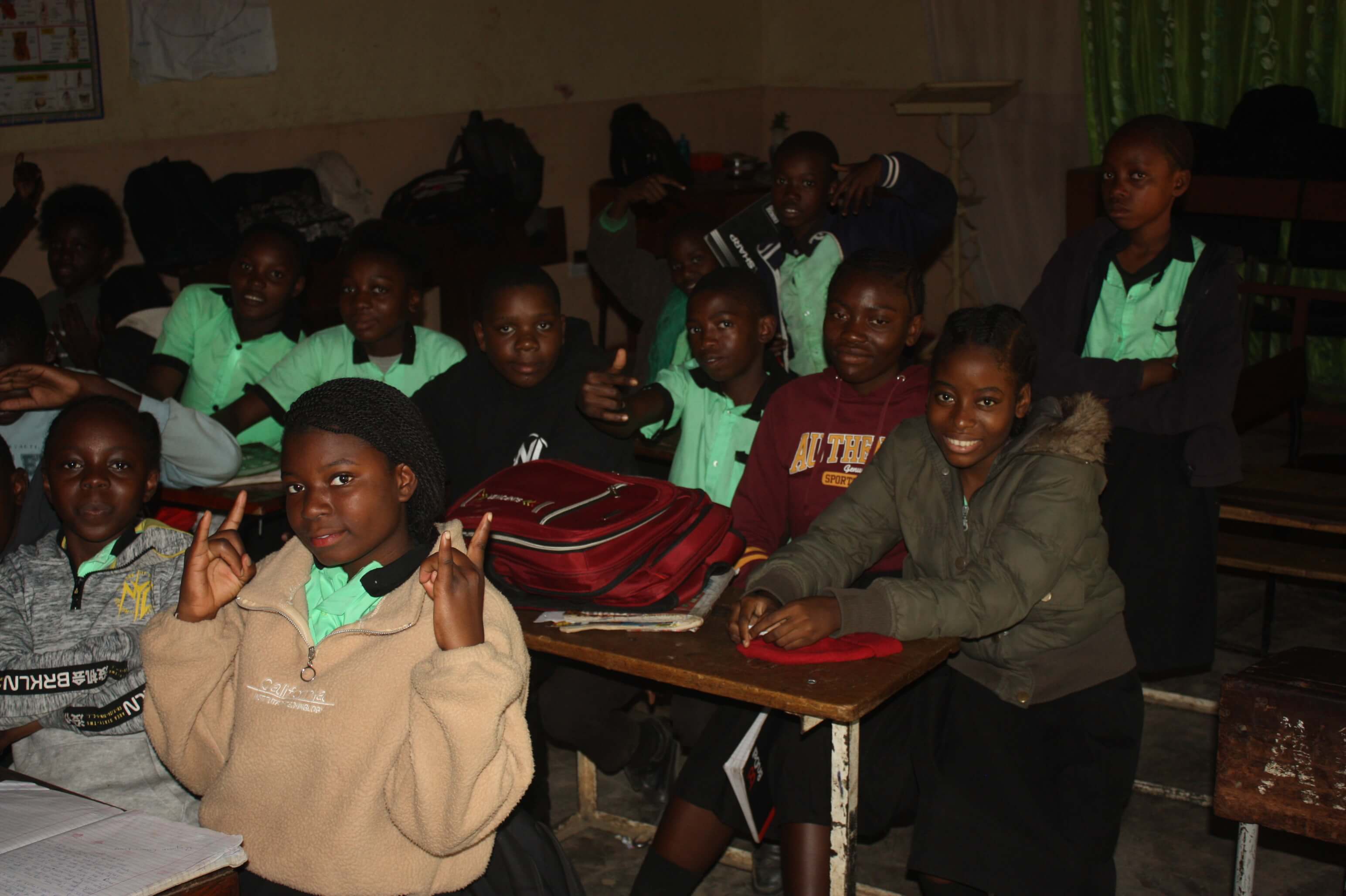Learners using visual teaching materials